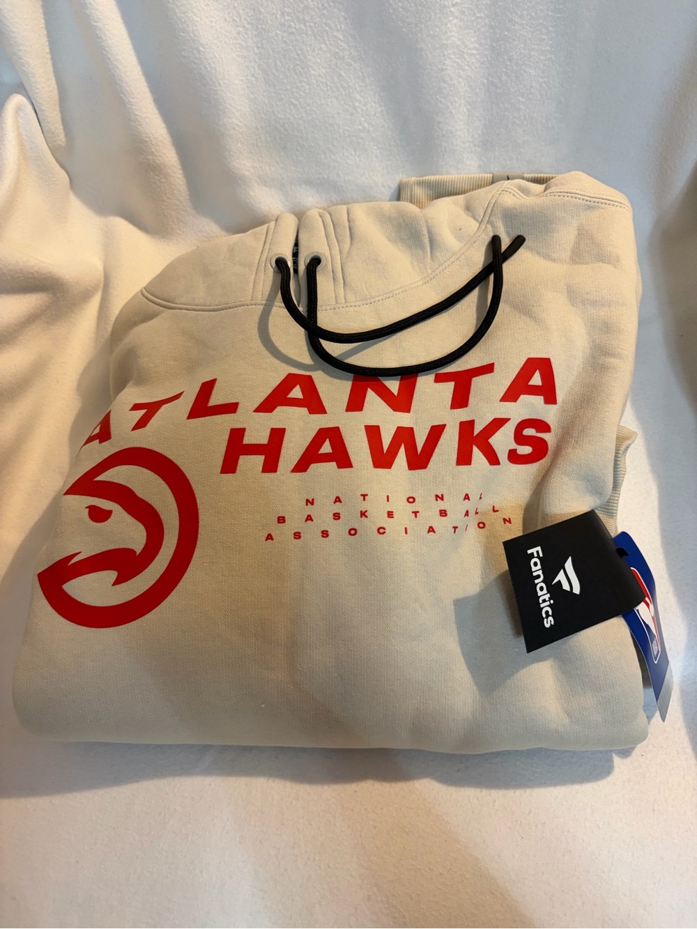 Fanatics Very Light Beige Atlanta Hawks Hoodie